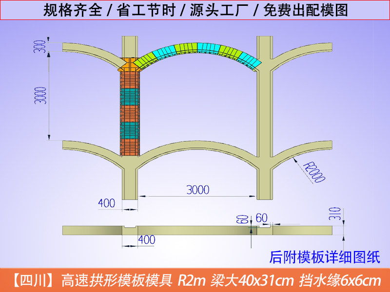 四川高速拱形骨架定型模板，快速施工，高效便捷