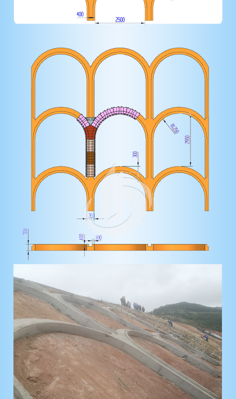 1103-固安-云南绥江拱形护坡塑料模板_03
